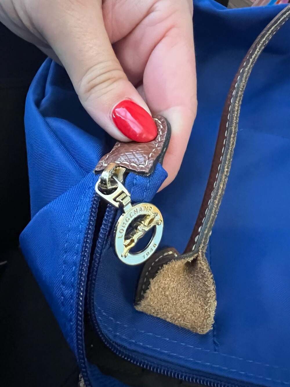 Longchamp Le Pliage Original Shoulder Tote Bag in Blue - Picture 6 of 11
